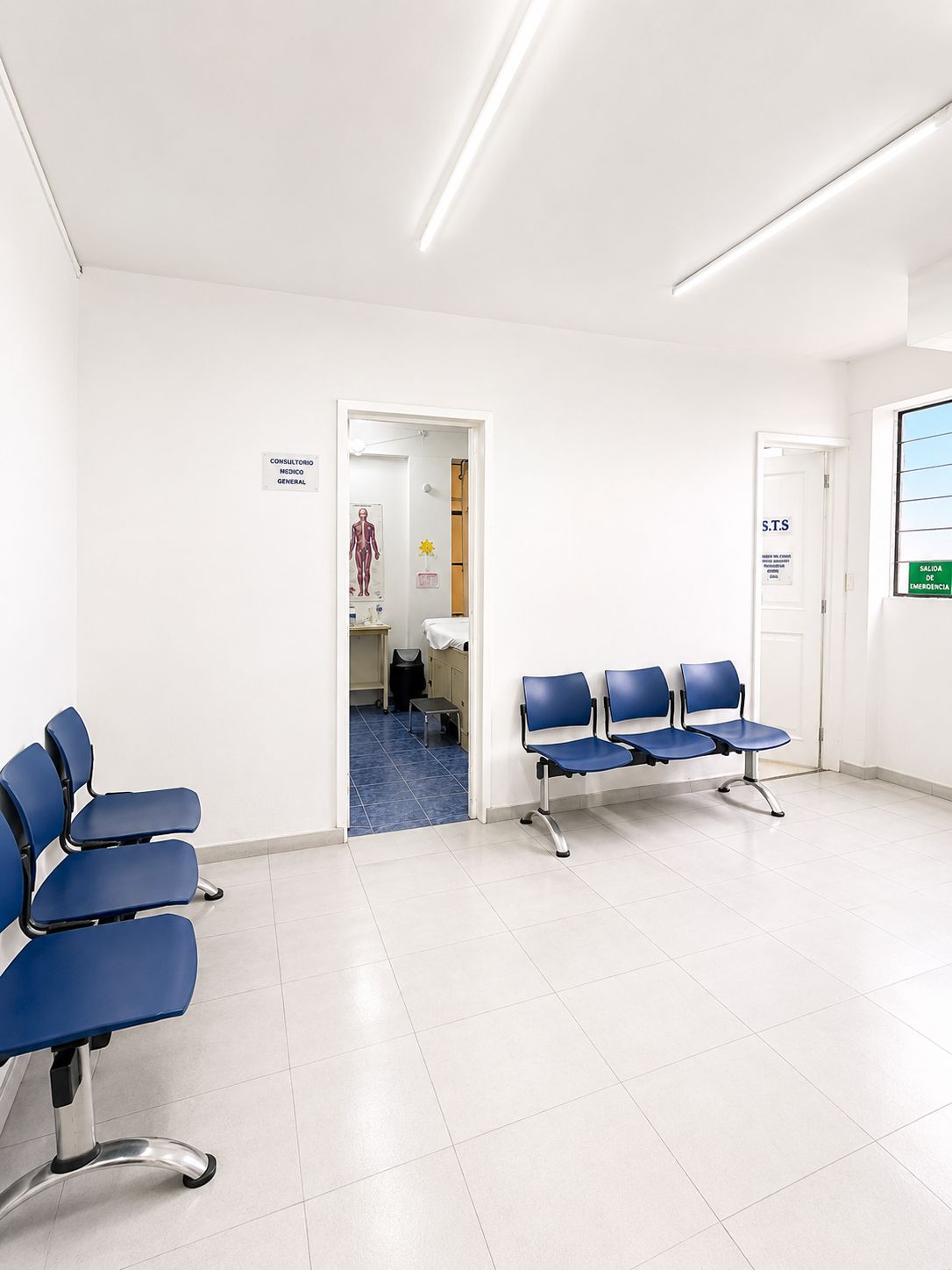 Sala de espera a consultorios